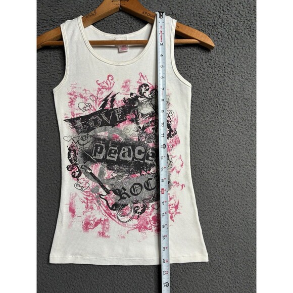 Y2K Sleeveless Muscle Tee Women’s Large Glitter Cyber Grunge Tank Top - Picture 10 of 11